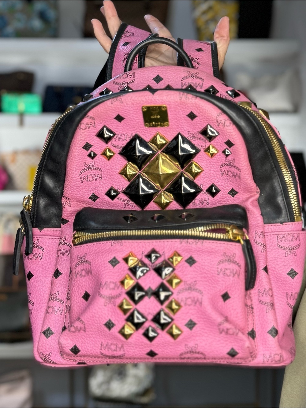 MCM PINK BAACKPACK